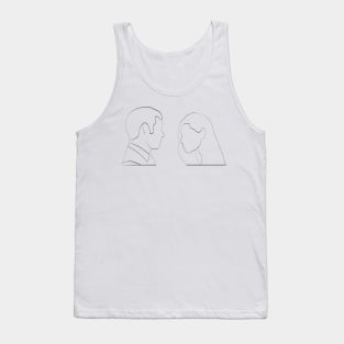 Copy of haylijah season 4 hayley and elijah the originals silhouette Tank Top